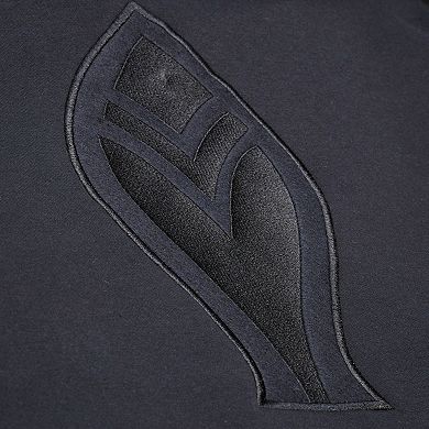 Men's Mitchell & Ness Black Atlanta Braves Phantom Fleece Hoodie