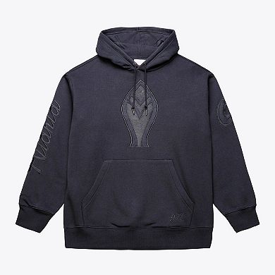 Men's Mitchell & Ness Black Atlanta Braves Phantom Fleece Hoodie