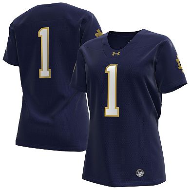 Women's Under Armour Navy Notre Dame Fighting Irish #1 Replica Football Jersey