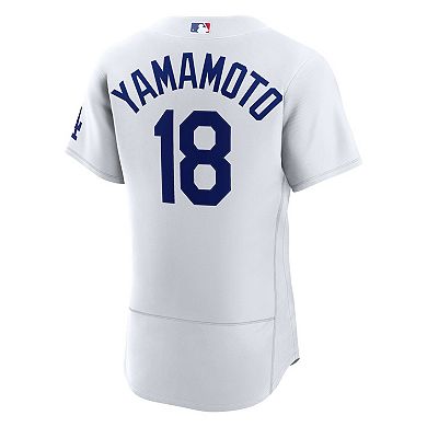Men's Nike Yoshinobu Yamamoto White Los Angeles Dodgers Home Authentic Jersey