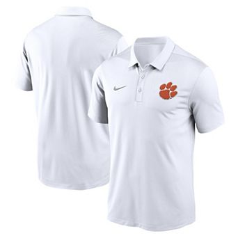 Men's Nike White Clemson Tigers Primetime Franchise Dri-FIT Polo