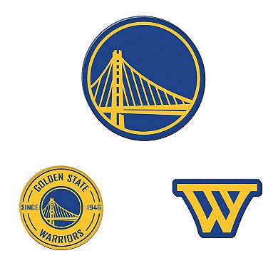 WinCraft Golden State Warriors 3-Pack Premium Fridge Magnet Set