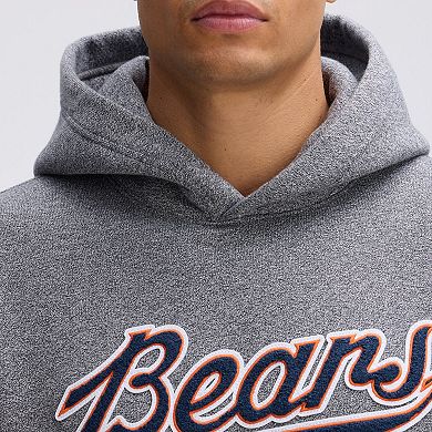 Fanatics Athletic Heather Gray Chicago Bears IconicFleece Tipped Hoodie