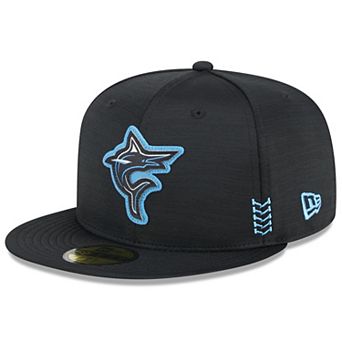 Men's New Era Black Miami Marlins 2024 Clubhouse 59FIFTY Fitted Hat