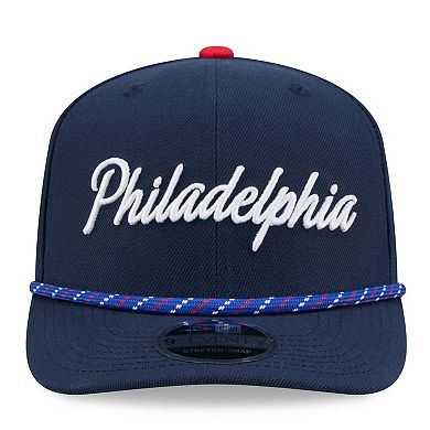 Men's New Era Navy Philadelphia 76ers 2025/26 City Edition 9SEVENTY Adjustable Hat