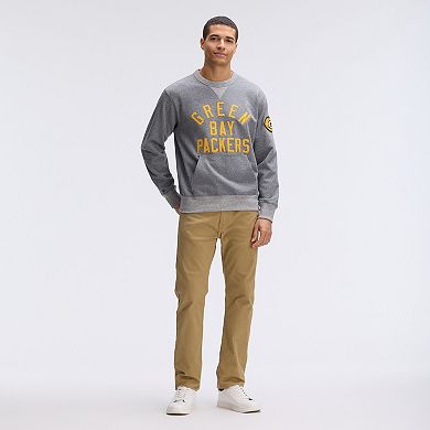 Fanatics Athletic Heather Gray Green Bay Packers IconicFleece Pocket Sweatshirt