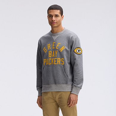 Fanatics Athletic Heather Gray Green Bay Packers IconicFleece Pocket Sweatshirt