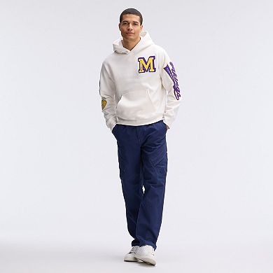 Fanatics Oatmeal Minnesota Vikings IconicFleece Letterman Hoodie