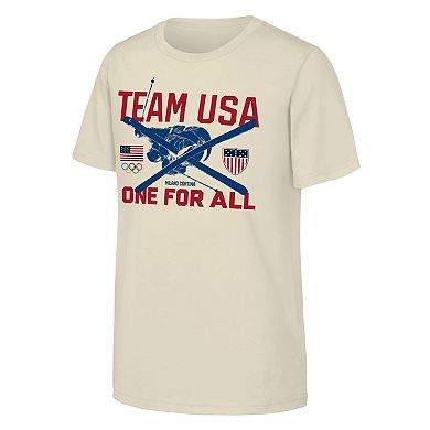 Youth Outerstuff Beige Team USA 2026 Winter Olympics Freestyle Skiing T-Shirt