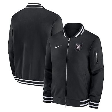 Men's Nike Black Army Black Knights Army 250 Collection Full-Zip Bomber Jacket