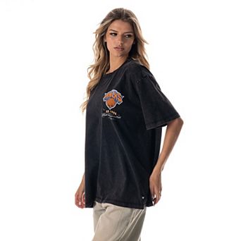 Unisex The Wild Collective Black New York Knicks Oversized Streetwear T-Shirt