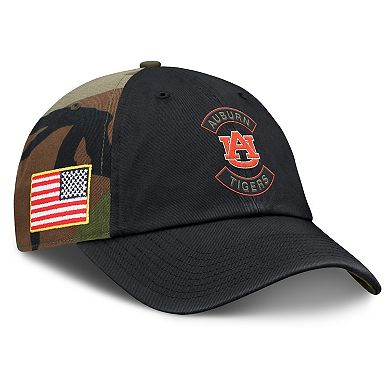 Men's Nike Black/Camo Auburn Tigers 2025 Military Appreciation Club Adjustable Hat