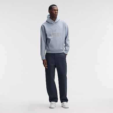 Fanatics Light Blue Detroit Lions IconicFleece Flocked Hoodie
