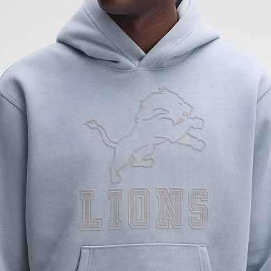 Fanatics Light Blue Detroit Lions IconicFleece Flocked Hoodie