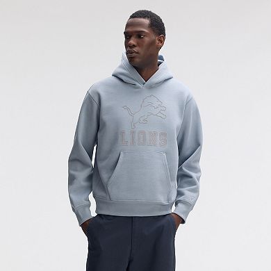 Fanatics Light Blue Detroit Lions IconicFleece Flocked Hoodie