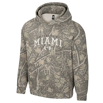 Men's Uscape Apparel Camo Miami Hurricanes Back Bay Fleece Hoodie