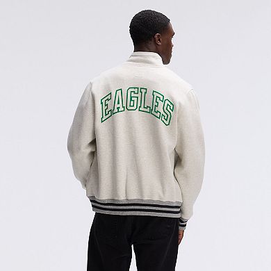 Fanatics Oatmeal Philadelphia Eagles IconicFleece Full-Zip Jacket