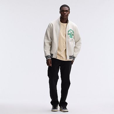 Fanatics Oatmeal Philadelphia Eagles IconicFleece Full-Zip Jacket