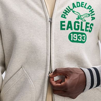 Fanatics Oatmeal Philadelphia Eagles IconicFleece Full-Zip Jacket
