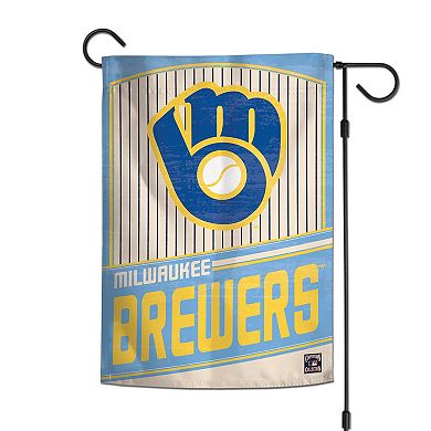 WinCraft Milwaukee Brewers 12" x 18" Cooperstown Collection Double-Sided Garden Flag