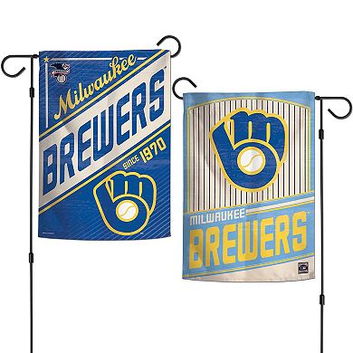WinCraft Milwaukee Brewers 12" x 18" Cooperstown Collection Double-Sided Garden Flag