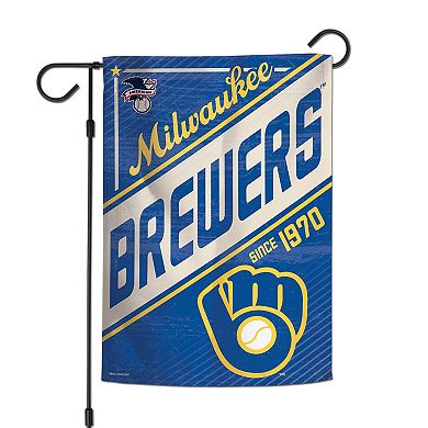 WinCraft Milwaukee Brewers 12" x 18" Cooperstown Collection Double-Sided Garden Flag