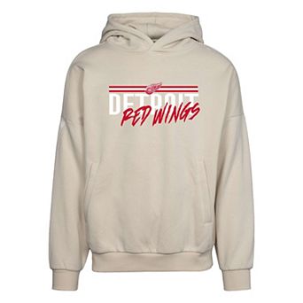 Men's Levelwear Cream Detroit Red Wings Contact Pullover Hoodie