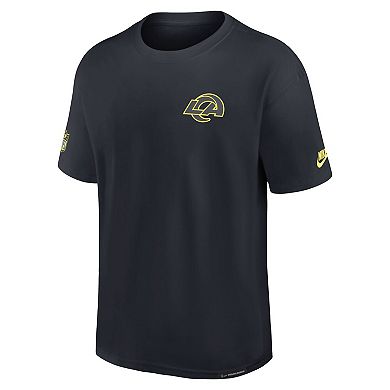 Men's Nike Midnight Blue Los Angeles Rams 2025 Rivalries Collection Essential Max90 T-Shirt