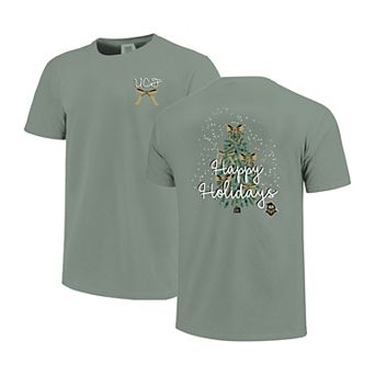 Women's Light Green UCF Knights Christmas Tree Comfort Colors T-Shirt
