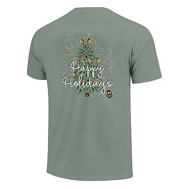 Women's Light Green UCF Knights Christmas Tree Comfort Colors T-Shirt