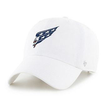 Men's '47 White Washington Capitals Alternate Clean Up Adjustable Hat