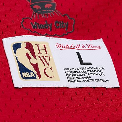 Men's Mitchell & Ness Scottie Pippen Red Chicago Bulls Mesh Name & Number Short Sleeve Hoodie