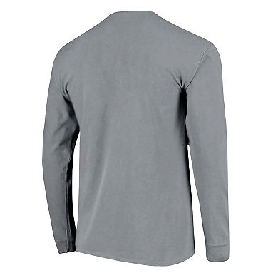 Women's Gray UCF Knights Christmas Elements Comfort Colors Long Sleeve T-Shirt