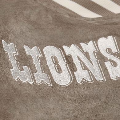 Women's Mitchell & Ness Tan Detroit Lions Full-Snap Varsity Jacket