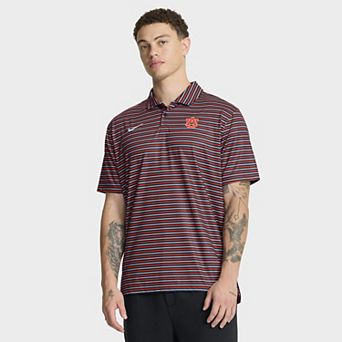 Men's Nike Navy Auburn Tigers 2025 Coaches Premium Tour Stripe Dri-FIT Polo