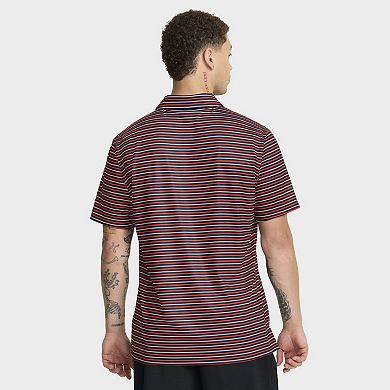 Men's Nike Navy Auburn Tigers 2025 Coaches Premium Tour Stripe Dri-FIT Polo