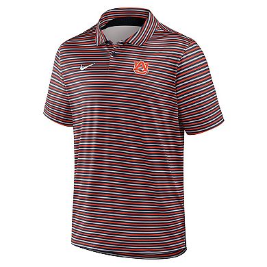 Men's Nike Navy Auburn Tigers 2025 Coaches Premium Tour Stripe Dri-FIT Polo