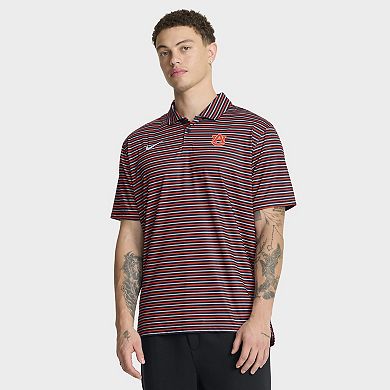 Men's Nike Navy Auburn Tigers 2025 Coaches Premium Tour Stripe Dri-FIT Polo