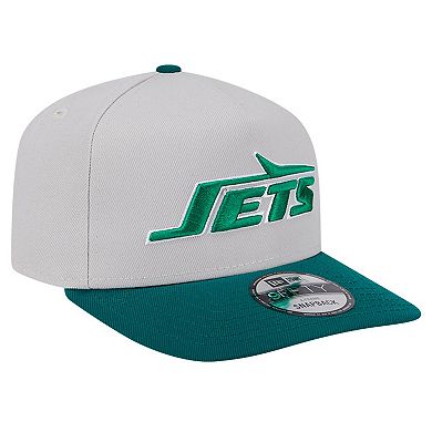 Men's New Era Stone New York Jets Decent 9FIFTY A-Frame Snapback Hat