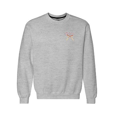 Women's Gray Oklahoma Sooners Classic Merry Christmas Tree Crewneck Sweatshirt