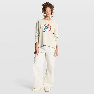 Women's Fanatics Cream Miami Dolphins Dove Legacy Long Sleeve T-Shirt
