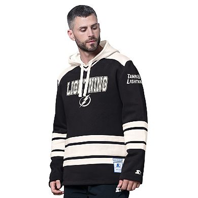 Men's Starter Black Tampa Bay Lightning Slapshot Fashion Hoodie