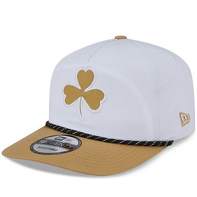 Men's New Era White/Gold Boston Celtics 2025/26 City Edition 19TWENTY Adjustable Hat