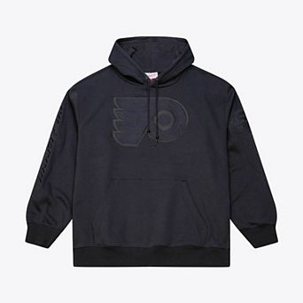 Men's Mitchell & Ness Black Philadelphia Flyers Phantom Fleece Hoodie