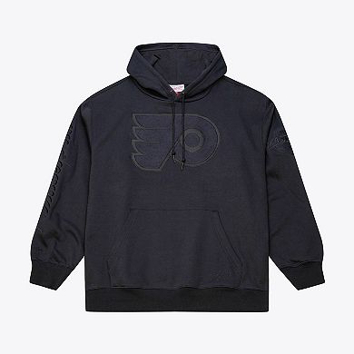 Men's Mitchell & Ness Black Philadelphia Flyers Phantom Fleece Hoodie