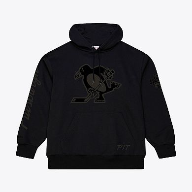Men's Mitchell & Ness Black Pittsburgh Penguins Phantom Fleece Hoodie