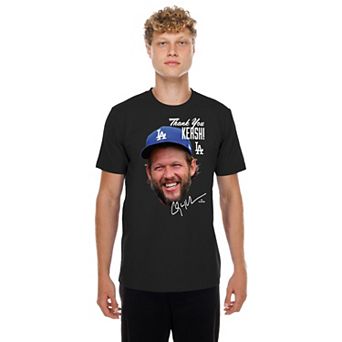 Men's New Era Clayton Kershaw Black Los Angeles Dodgers Retirement Photo T-Shirt