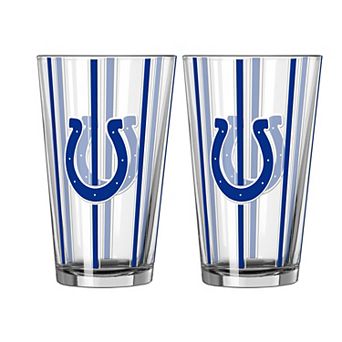 Logo Brands Indianapolis Colts Two-Piece 16oz. Striped Pint Glass Set