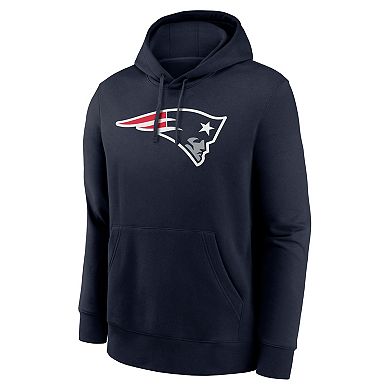 Men's Nike Drake Maye Navy New England Patriots Player Name & Number Fleece Hoodie