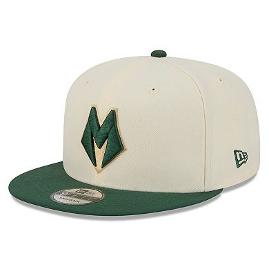 Men's New Era Tan/Hunter Green Milwaukee Bucks 2025/26 City Edition 9FIFTY Snapback Hat